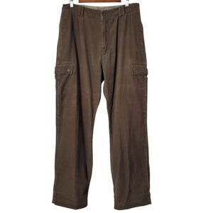 Vintage Nesi AG Corduroy Pants Size 36x32 Cargo Hiking Skater Brown Baggy Mens